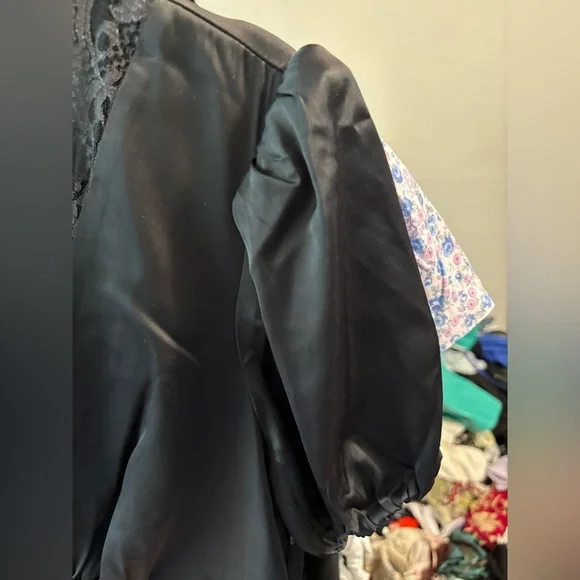 NWT Black Silky Abercrombie Midi Dress - Picture 4 of 4